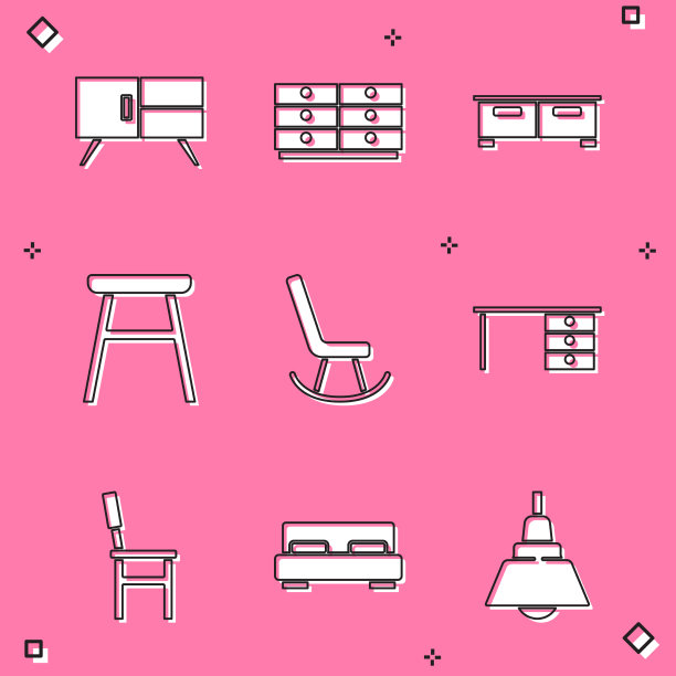 置抽屉柜、椅子、扶手椅、办公书桌图片下载