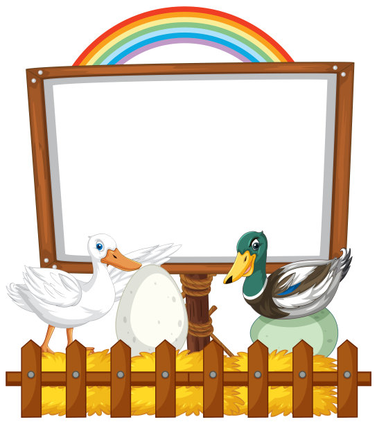 白色背景的动物农场标牌图片下载