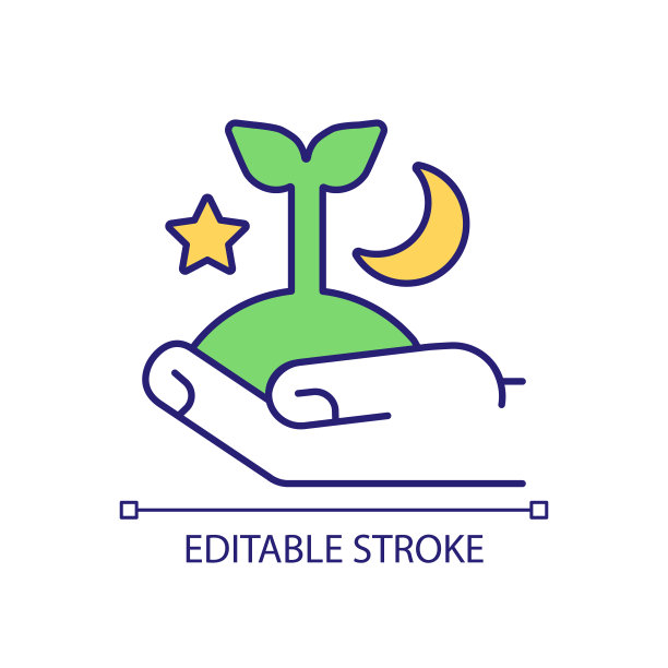 占星播种RGB彩色图标图片下载