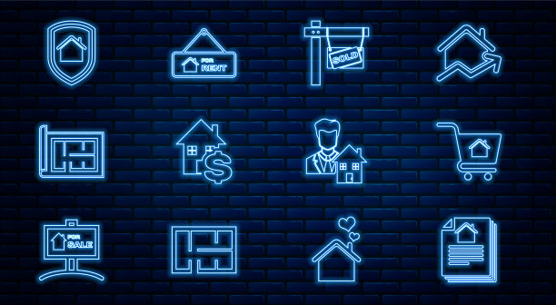 与房屋设置行房屋合同购物车图片下载