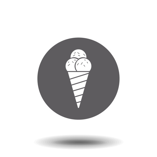 灰色背景上的冰淇淋图片下载