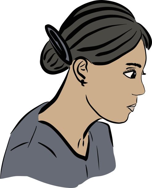 印度人。朝鲜文亚洲人。
中年妇女。发型。头像插图中的人像图片下载