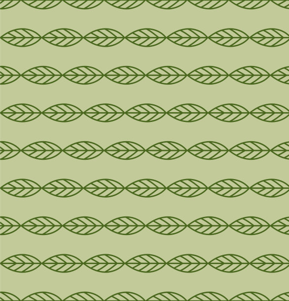 无缝绿色希腊树叶橄榄枝图案图片下载