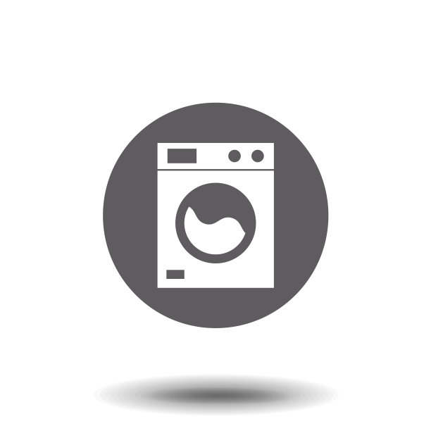 洗衣机图标家用电器符号平图片下载