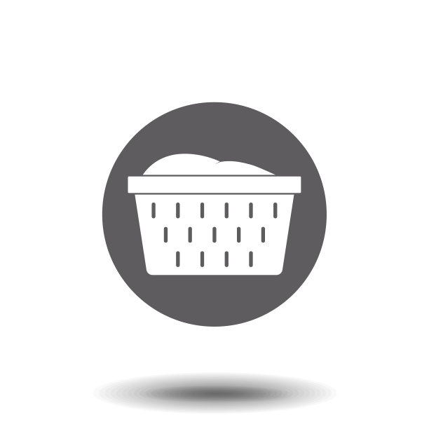衣服篮子图标在黑白灰色图片下载