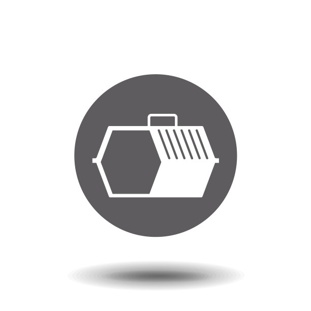 宠物携带箱图标平孤立在白色图片下载