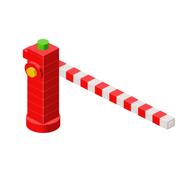 用于印刷和设计的白色背景上的等距彩色屏障。矢量插图。图片下载