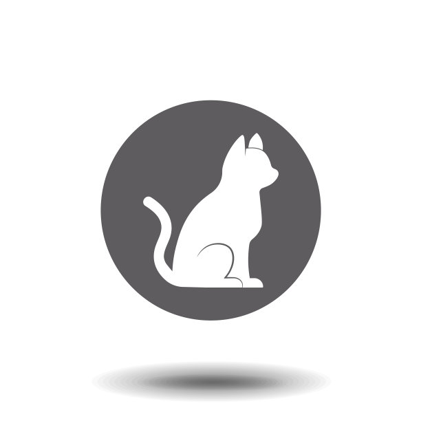 黑猫廓形优雅猫坐侧图片下载