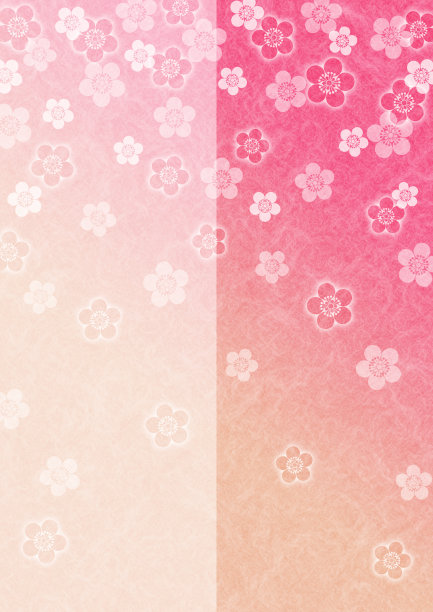 日本纸质地的梅花贺年卡。图片下载