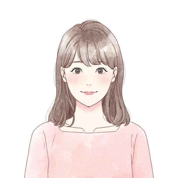 一个微笑的女人的插图。图片下载