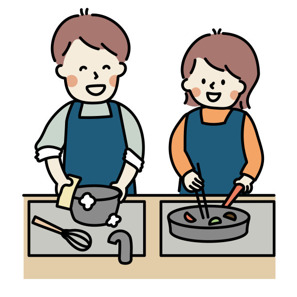 一对夫妇在做家务图片下载