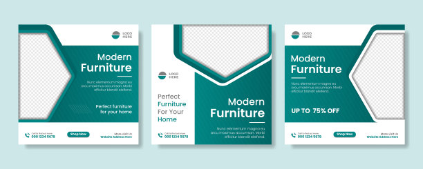 现代家具社交媒体和instagram发布模板图片下载