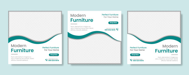 现代家具社交媒体和instagram发布模板图片下载