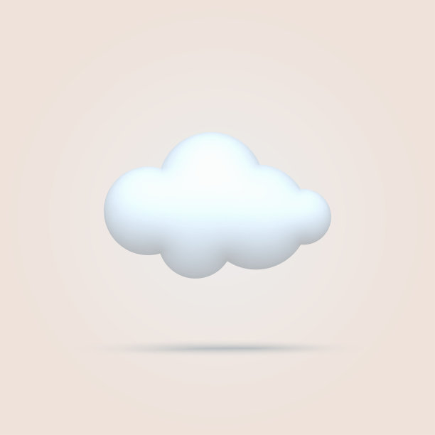 白三维软云隔离。向量图片下载