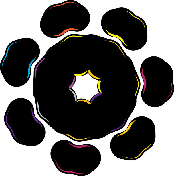 抽象圆形径向几何元素图标图片下载