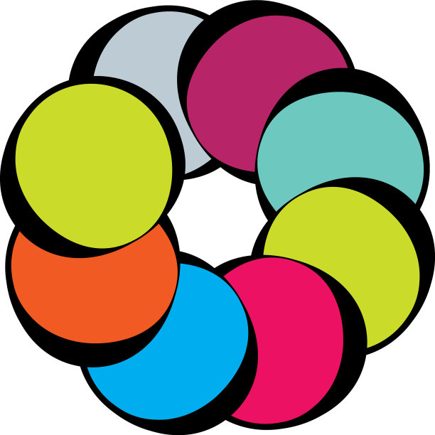 抽象圆形径向几何元素图标图片下载