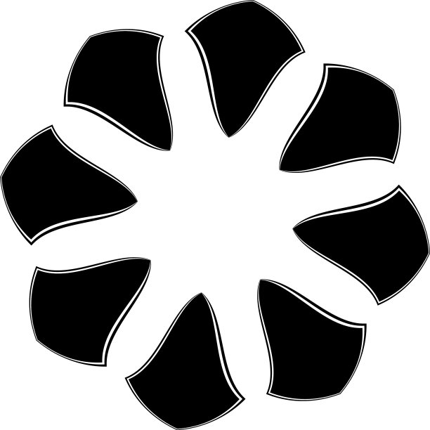 辐射曼荼罗圆形几何图案图标图片下载