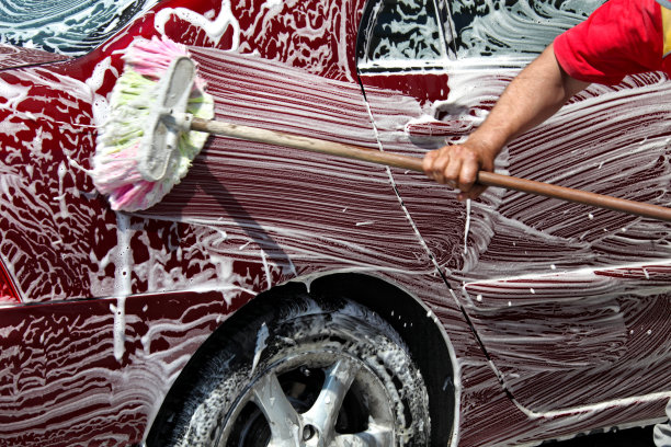 近距离洗车清洁刷图片下载