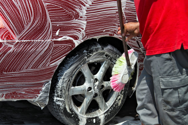 近距离洗车清洁刷图片下载