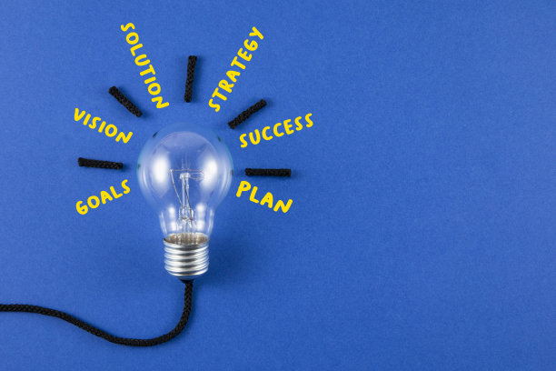 灯泡与商业词汇图片下载