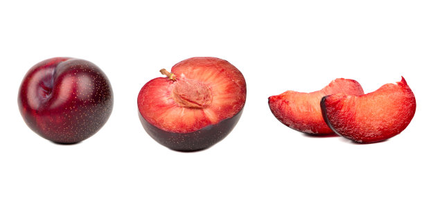 集合浆果李子孤立集合图片下载