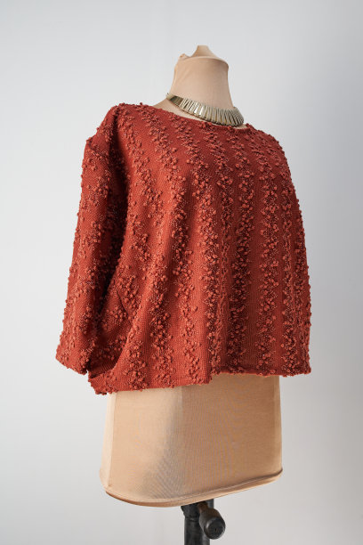 模特身上的橙色上衣。妇女的正式的服装图片下载