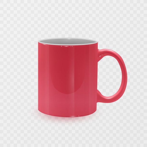 逼真经典的红色杯上透明图片下载