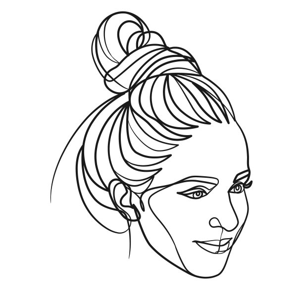 连续画出女人脸上的一条线图片下载