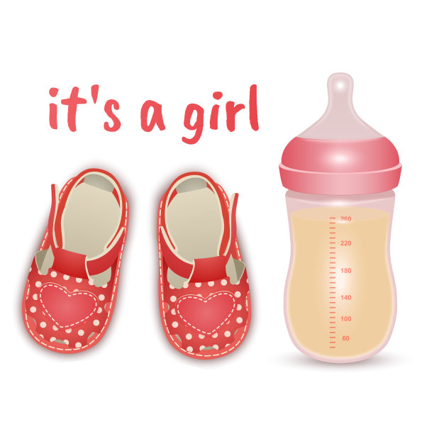 贺卡是一张女孩的婴儿卡图片下载