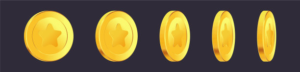 3D旋转金币合集图片下载