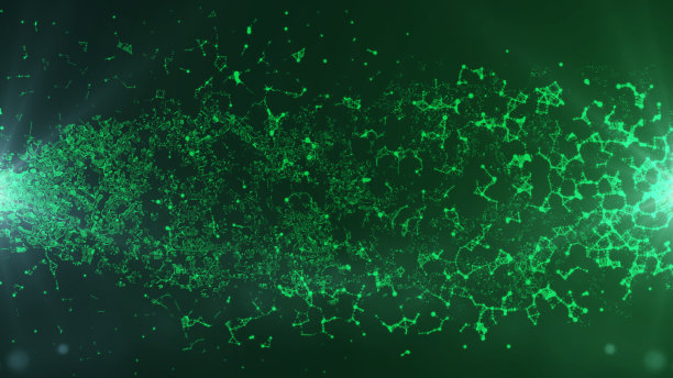 抽象粒子背景(绿色)图片下载