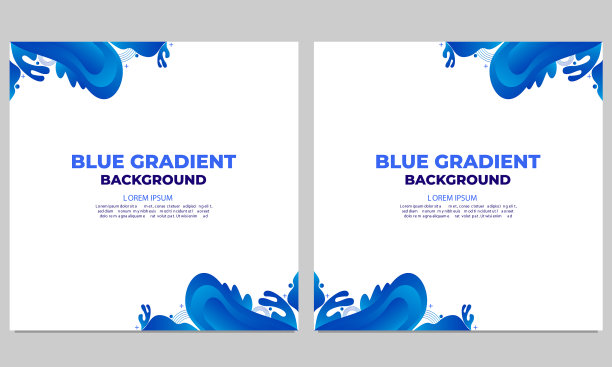 抽象蓝色渐变社交媒体发布模板图片下载