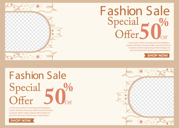 时装销售横向特价横幅图片下载