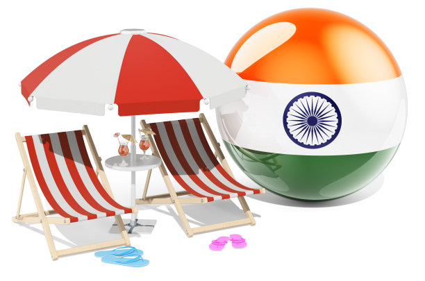 印度度假村，印度度假，旅游，旅行套餐的概念。三维渲染图片下载