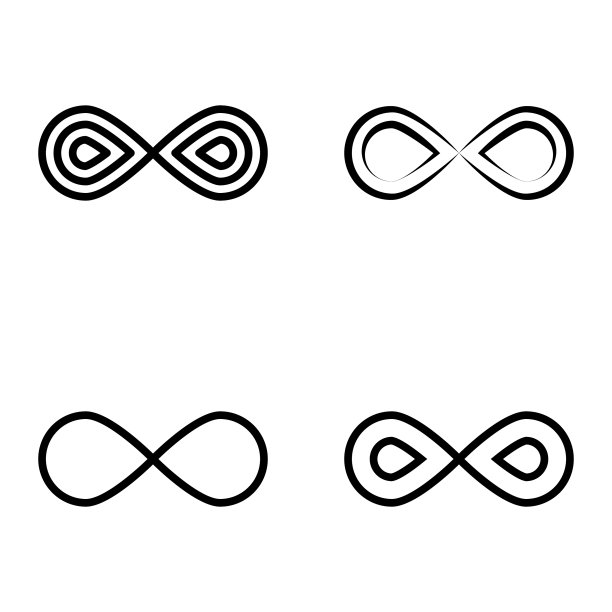 无限平面图标被隔离在白色上图片下载