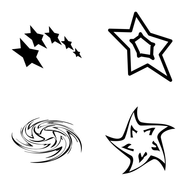 Stars2平面图标被隔离在白色背景上图片下载