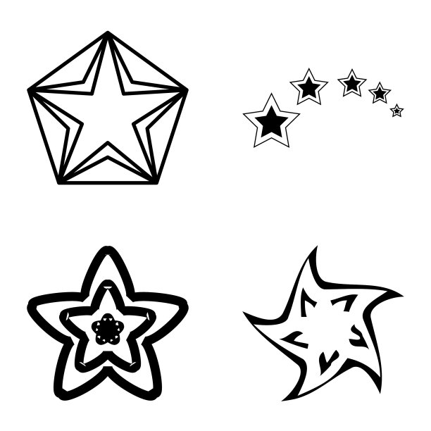 Stars2平面图标被隔离在白色背景上图片下载