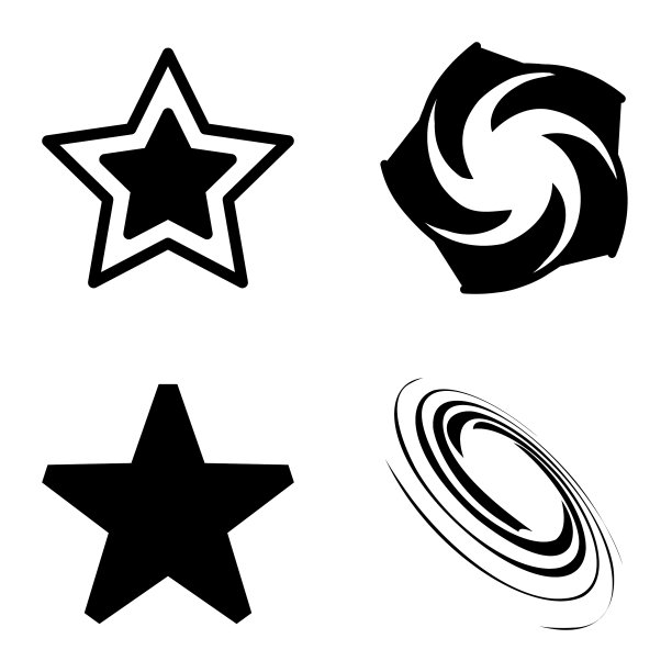 Stars2平面图标被隔离在白色背景上图片下载