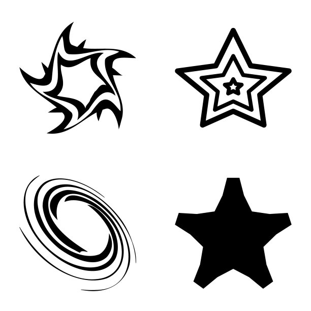 Stars2平面图标被隔离在白色背景上图片下载