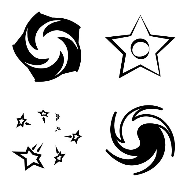 Stars2平面图标被隔离在白色背景上图片下载