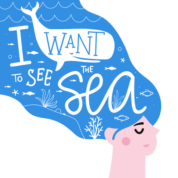 头发里有鲸鱼和鱼的女人图片下载