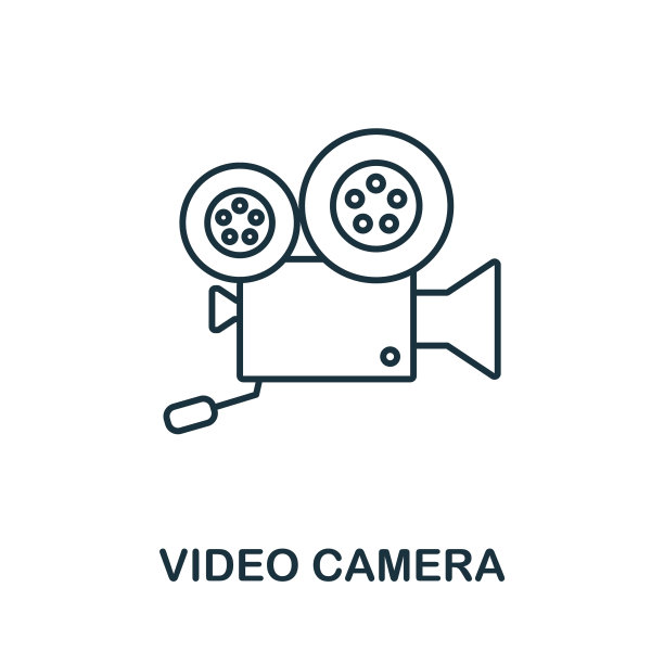 摄像机图标线元素来自视频图片下载