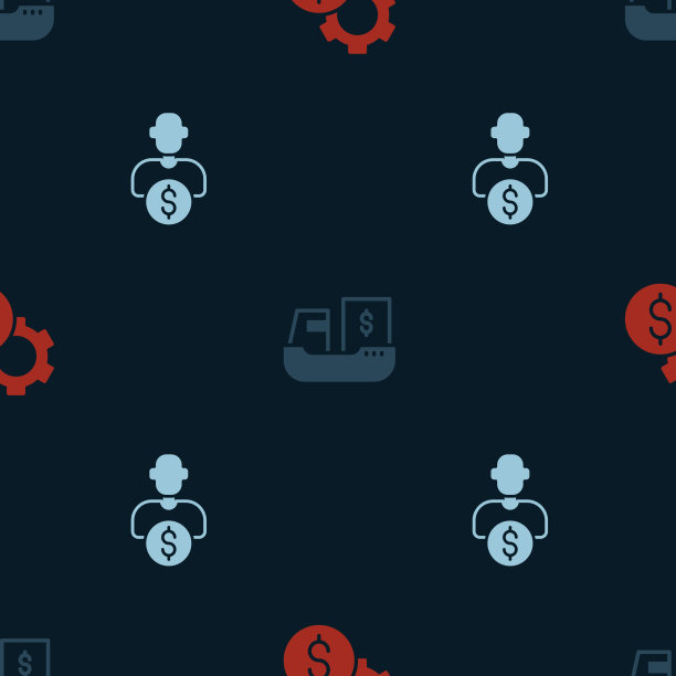 设置齿轮与美元符号的货船箱图片下载