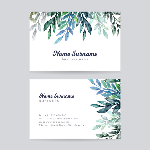 水彩留下名片。留下框架名片图片下载