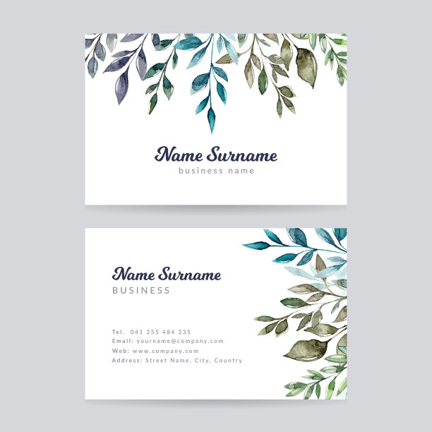 水彩留下名片。留下框架名片图片下载