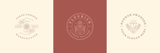 女性标志标志设计模板集图片下载