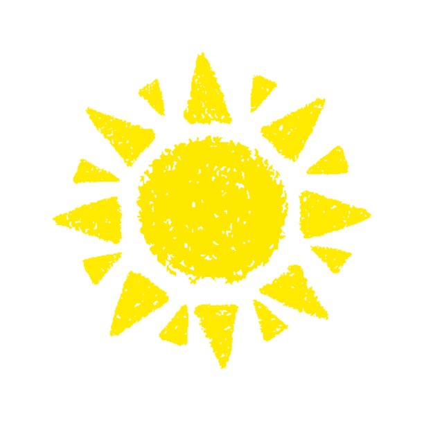 手绘太阳符号，用蜡笔手绘图片下载