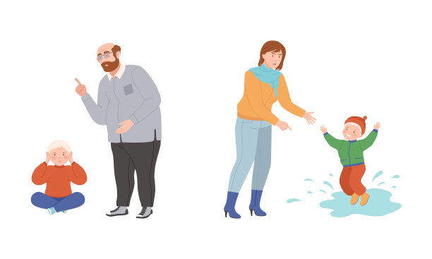 生气的父母责骂孩子图片下载