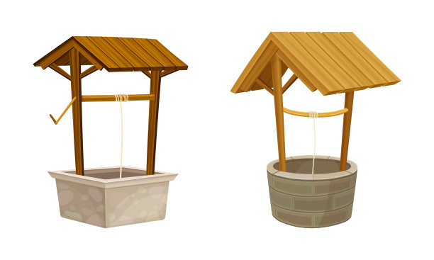 井作为石头结构在地面上图片下载