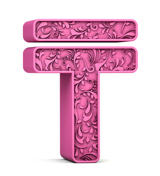 哈萨克斯坦坚戈标志三维花孤立在白色背景。3 d演示。图片下载